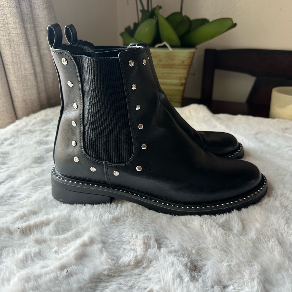 a new day Black Studded Ankle Booties